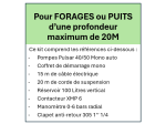 Kit de pompage pour puits - profondeur maxi 20m