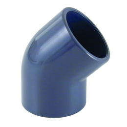 Coude 45°PVC pression 63mm à coller