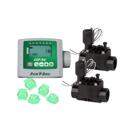 Kit complet RAIN BIRD ESP 9V 2 Stations + 2 électrovannes